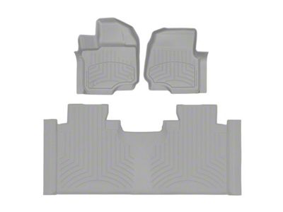 Weathertech Front and Rear Floor Liner HP; Gray (15-25 F-150 SuperCab w/ Front Bucket Seats)