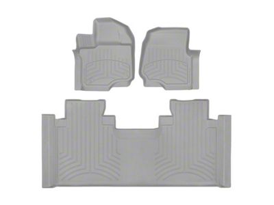 Weathertech Front and Rear Floor Liner HP; Gray (15-25 F-150 SuperCab w/ Front Bench Seats)
