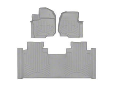 Weathertech Front and Rear Floor Liner HP; Gray (15-24 F-150 SuperCab w/ Front Bench Seats)