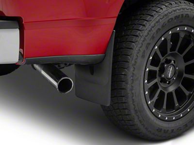 Weathertech No-Drill Mud Flaps; Rear; Black (21-24 F-150, Excluding Raptor)