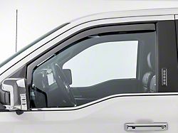 Weathertech Side Window Deflectors; Front; Matte Black (21-26 F-150)