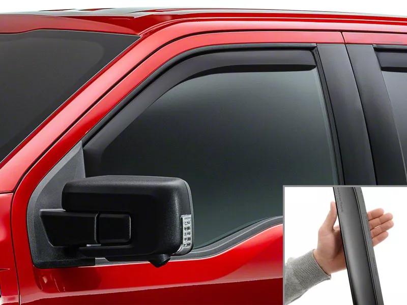 Weathertech F-150 Side Window Deflectors; Front; Matte Black 80697IMB ...