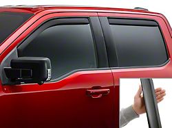 Weathertech Side Window Deflectors; Front and Rear; Matte Black (04-14 F-150 SuperCrew)