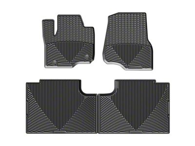 Weathertech All-Weather Front and Rear Rubber Floor Mats; Black (17-25 F-250 Super Duty SuperCab)