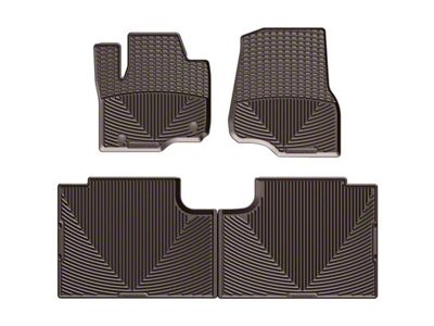 Weathertech All-Weather Front and Rear Rubber Floor Mats; Cocoa (17-25 F-250 Super Duty SuperCab)