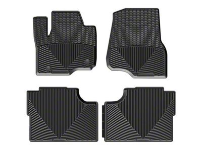 Weathertech All-Weather Front and Rear Rubber Floor Mats; Black (17-25 F-250 Super Duty SuperCrew)