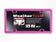 Weathertech ClearCover License Plate Frame; Hot Pink (Universal; Some Adaptation May Be Required)