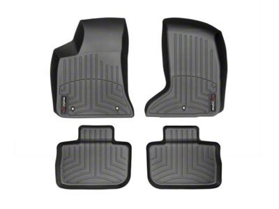 Weathertech DigitalFit Front and Rear Floor Liners; Black (11-12 F-250 Super Duty SuperCab w/ Floor Shifter)