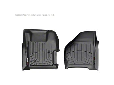 Weathertech DigitalFit Front Floor Liners; Black (99-07 F-250 Super Duty w/ Floor Mounted Shifter)