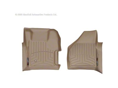 Weathertech DigitalFit Front Floor Liners; Tan (08-10 F-250 Super Duty w/ Floor Mounted Shifter)