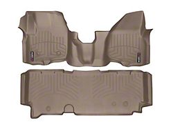 Weathertech DigitalFit Front Over the Hump and Rear Floor Liners; Tan (11-12 F-250 Super Duty SuperCrew)