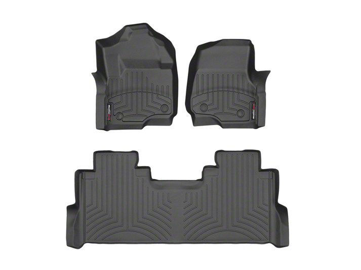 Weathertech F250 Super Duty DigitalFit Front and Rear Floor Liners; Black 44101213 (1724 F