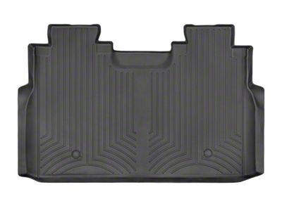 Weathertech DigitalFit Rear Floor Liner for Vinyl Floors; Black (17-24 F-250 Super Duty SuperCrew w/ Front Bucket Seats & w/o Rear Underseat Storage)