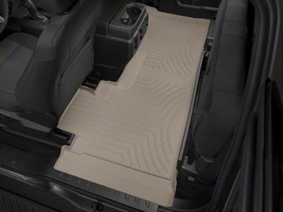 Weathertech DigitalFit Rear Floor Liner; Tan (23-24 F-250 Super Duty SuperCab w/ Front Bucket Seats)