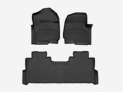 Weathertech Front and Rear Floor Liner HP; Black (20-26 F-250 Super Duty SuperCrew w/ Front Bench Seat & Rear Underseat Storage)