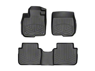 Weathertech Front and Rear Floor Liner HP; Black (17-25 F-250 Super Duty SuperCrew w/ Front Bench Seat & w/o Rear Underseat Storage)