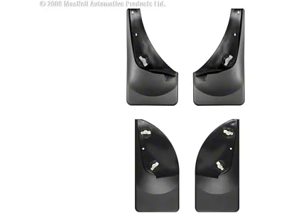 Weathertech No-Drill Mud Flaps; Front and Rear; Black (99-07 F-250 Super Duty SRW w/o OE Fender Flares)