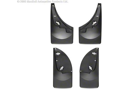 Weathertech No-Drill Mud Flaps; Front and Rear; Black (08-10 F-250 Super Duty SRW w/o OE Fender Flares)