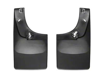 Weathertech No-Drill Mud Flaps; Rear; Black (04-10 F-250 Super Duty SRW w/ OE Fender Flares)