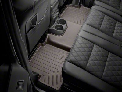 Weathertech Rear Floor Liner HP; Cocoa (17-24 F-250 Super Duty SuperCrew w/ Front Bench Seat & Rear Underseat Storage)