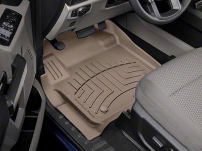 Weathertech Front Floor Liner HP; Tan (17-25 F-350 Super Duty SuperCab, SuperCrew)