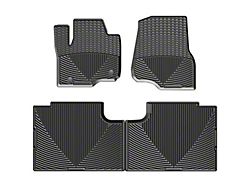Weathertech All-Weather Front and Rear Rubber Floor Mats; Black (17-26 F-350 Super Duty SuperCab)