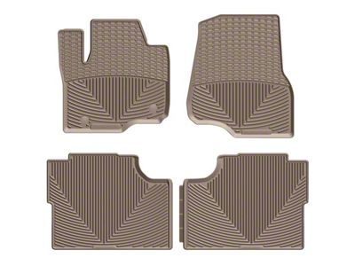 Weathertech All-Weather Front and Rear Rubber Floor Mats; Tan (17-25 F-350 Super Duty SuperCrew)