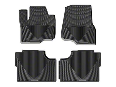 Weathertech All-Weather Front and Rear Rubber Floor Mats; Black (17-24 F-350 Super Duty SuperCrew)