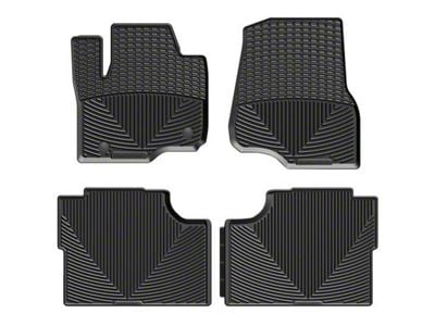 Weathertech All-Weather Front and Rear Rubber Floor Mats; Black (17-25 F-350 Super Duty SuperCrew)