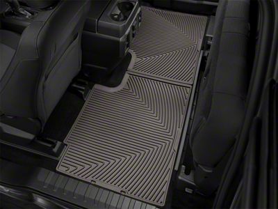 Weathertech All-Weather Rear Rubber Floor Mats; Cocoa (17-24 F-350 Super Duty SuperCab)
