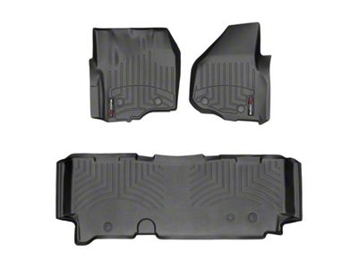 Weathertech DigitalFit Front and Rear Floor Liners; Black (2012 F-350 Super Duty SuperCab w/ Factory Dead Pedal & w/o Floor Shifter; 13-16 F-350 Super Duty SuperCab w/o Floor Shifter)