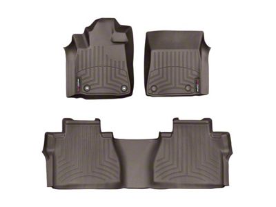 Weathertech DigitalFit Front and Rear Floor Liners; Cocoa (17-25 F-350 Super Duty SuperCab w/ Front Bench Seat)