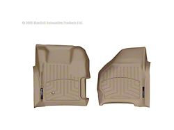 Weathertech DigitalFit Front Floor Liners; Tan (99-07 F-350 Super Duty w/ Floor Mounted Shifter)