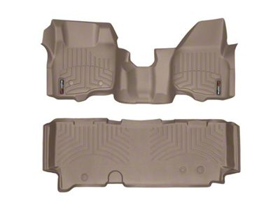 Weathertech DigitalFit Front Over the Hump and Rear Floor Liners; Tan (11-12 F-350 Super Duty SuperCab)