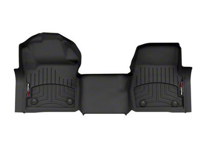 Weathertech DigitalFit Front Over the Hump Floor Liner for Vinyl Floors; Black (23-25 F-350 Super Duty Regular Cab)