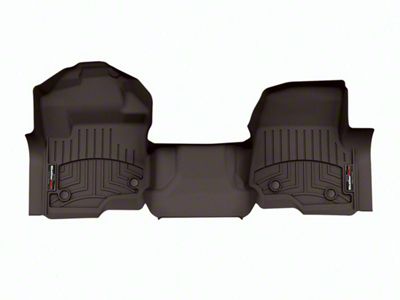 Weathertech DigitalFit Front Over the Hump Floor Liners; Cocoa (23-25 F-350 SuperCab, SuperCrew w/ Bench Seat)