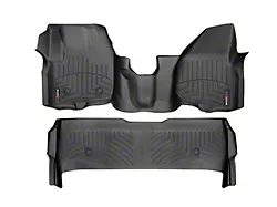 Weathertech DigitalFit Front Over the Hump and Rear Floor Liners; Black (2012 F-350 Super Duty SuperCrew w/ Factory Dead Pedal; 13-16 F-350 Super Duty SuperCrew)