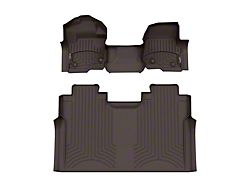 Weathertech DigitalFit Front Over the Hump and Rear Floor Liners; Cocoa (23-26 F-350 Super Duty SuperCrew w/ Bench Seat & w/o Rear Underseat Storage)