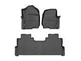 Weathertech DigitalFit Front and Rear Floor Liners; Black (17-25 F-350 Super Duty SuperCrew w/ Front Bench Seat & Rear Underseat Storage)