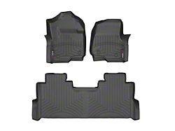 Weathertech DigitalFit Front and Rear Floor Liners; Black (17-25 F-350 Super Duty SuperCrew w/ Front Bench Seat & Rear Underseat Storage)