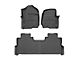 Weathertech DigitalFit Front and Rear Floor Liners; Black (17-24 F-350 Super Duty SuperCrew w/ Front Bench Seat & Rear Underseat Storage)
