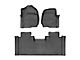 Weathertech DigitalFit Front and Rear Floor Liners for Vinyl Floors; Black (17-24 F-350 Super Duty SuperCab w/ Front Bucket Seats)