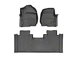 Weathertech DigitalFit Front and Rear Floor Liners for Vinyl Floors; Black (17-26 F-350 Super Duty SuperCab w/ Front Bench Seat)