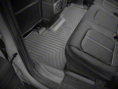 Weathertech DigitalFit Rear Floor Liner; Black (17-22 F-350 Super Duty SuperCrew w/ Front Bucket Seats & Rear Underseat Storage)