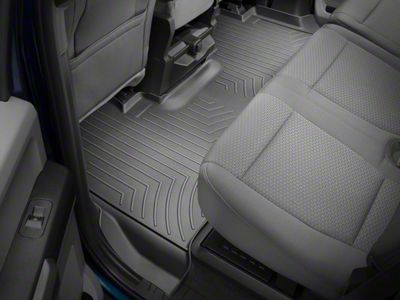 Weathertech DigitalFit Rear Floor Liner; Black (17-24 F-350 Super Duty SuperCrew w/ Front Bench Seat & Rear Underseat Storage)