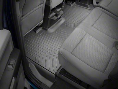Weathertech DigitalFit Rear Floor Liner; Black (17-25 F-350 Super Duty SuperCrew w/ Front Bench Seat & Rear Underseat Storage)