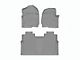 Weathertech Front and Rear Floor Liner HP; Gray (17-24 F-350 Super Duty SuperCrew w/ Front Bench Seat & w/o Rear Underseat Storage)