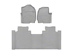 Weathertech Front and Rear Floor Liner HP; Gray (17-22 F-350 Super Duty SuperCab w/ Front Bench Seat)