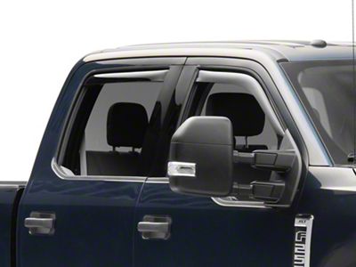 Weathertech Side Window Deflectors; Front and Rear; Dark Smoke (17-24 F-350 Super Duty SuperCrew)