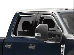 Weathertech Side Window Deflectors; Front and Rear; Dark Smoke (17-24 F-350 Super Duty SuperCrew)